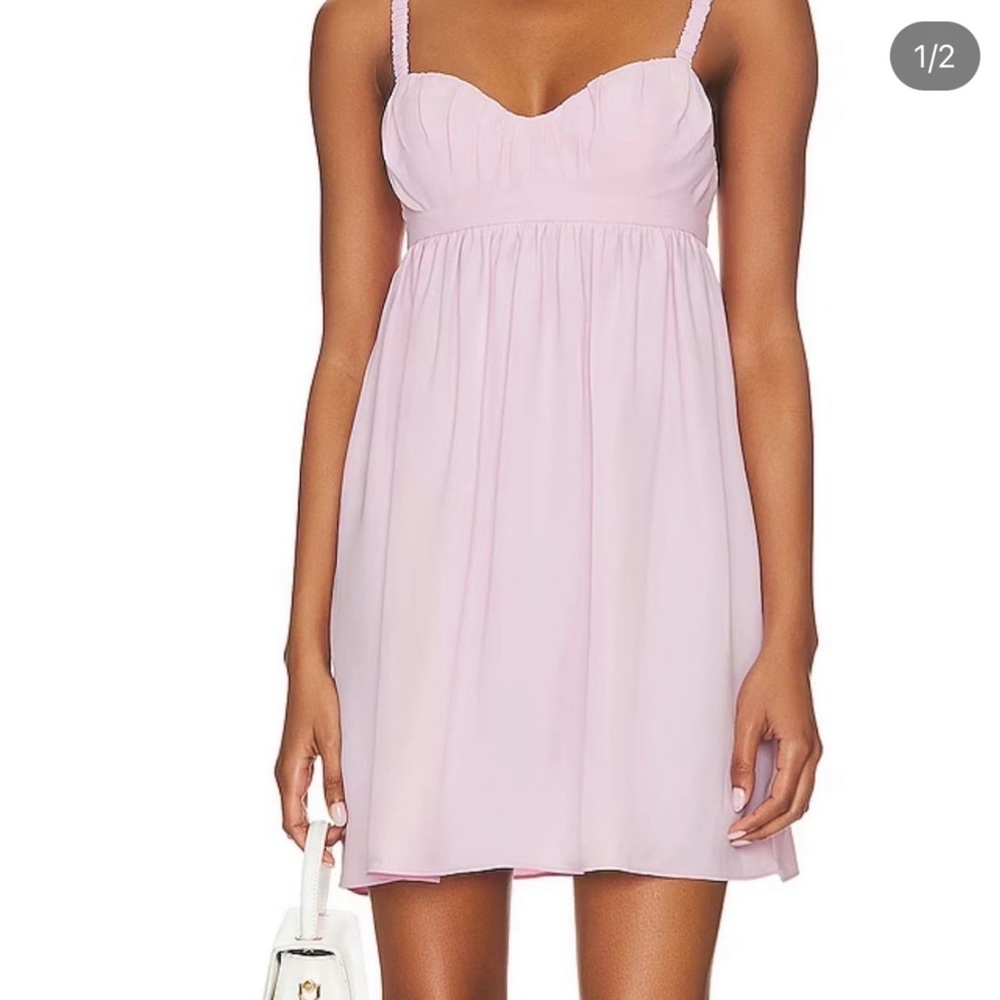 AMANDA UPRICHARD x REVOLVE Mischa Mini Dress in light purple/pink! Size small!!